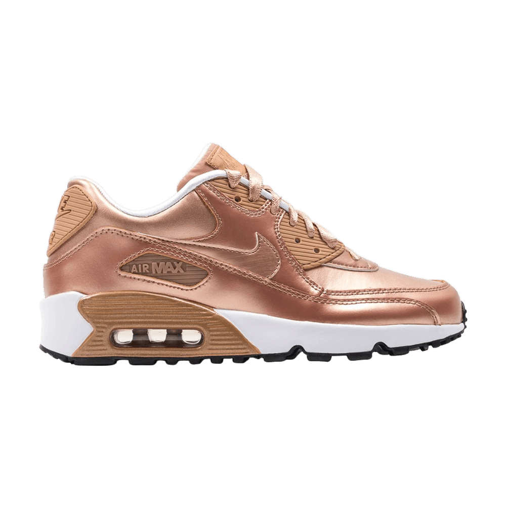 Air Max 90 Women Size 5 (Metallic Gold Silver) Sale