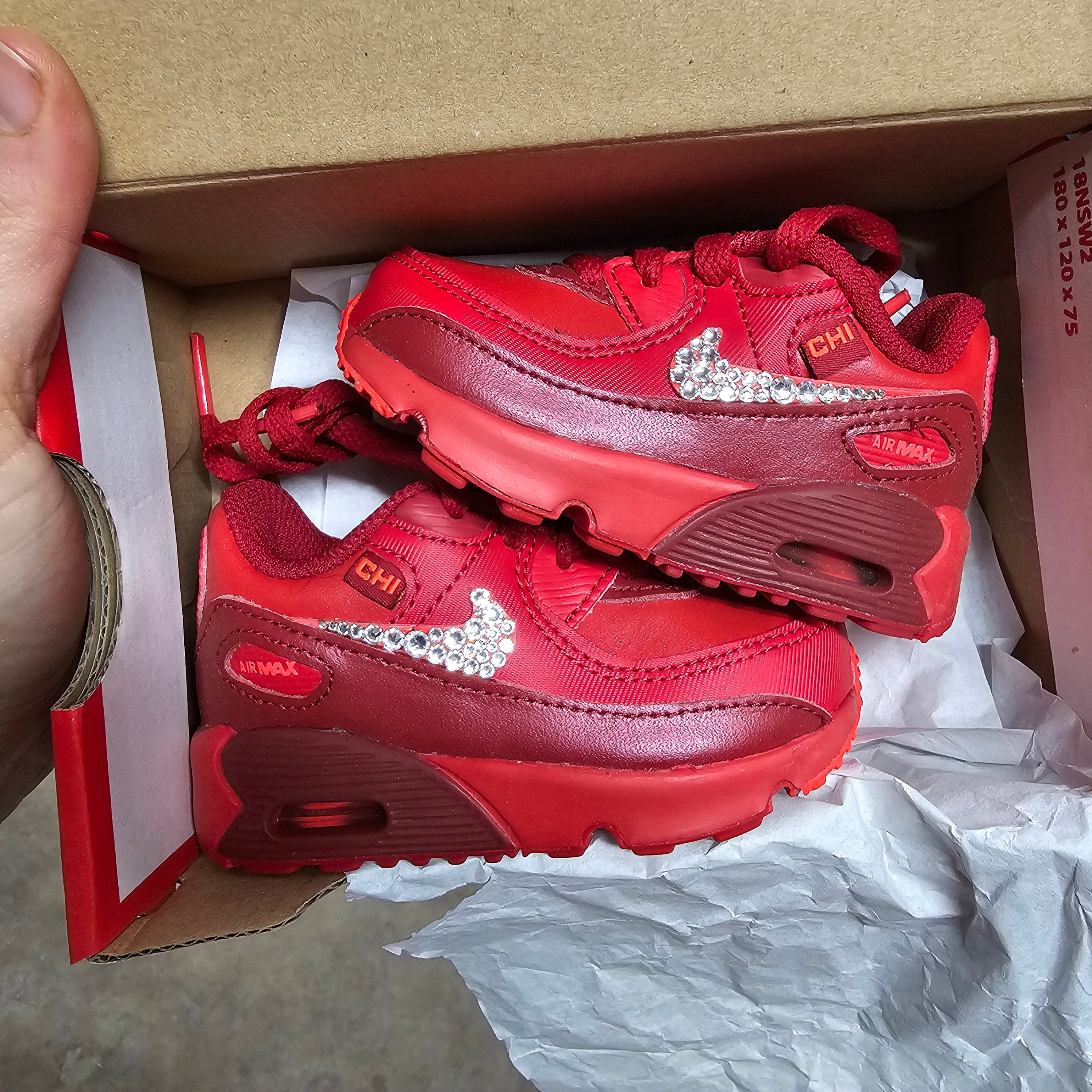 Toddler Air Max 90 Women Sz 4C (Red) Sale