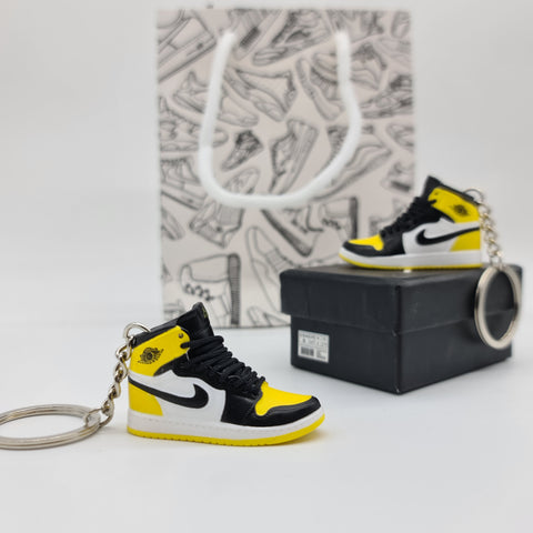 Mini Sneaker Keyring- AJ1 (Black/ Gold)