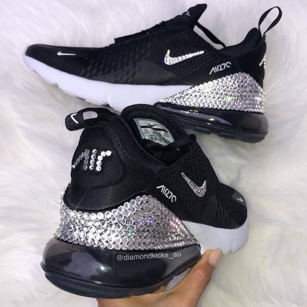 Air Max 270 Women Black White Diamond Kicks