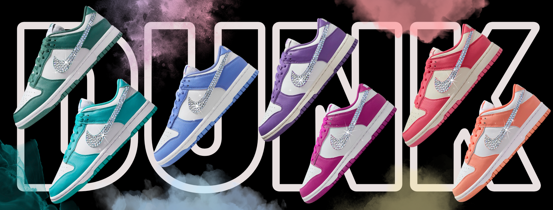 Crystal studded sneakers discount