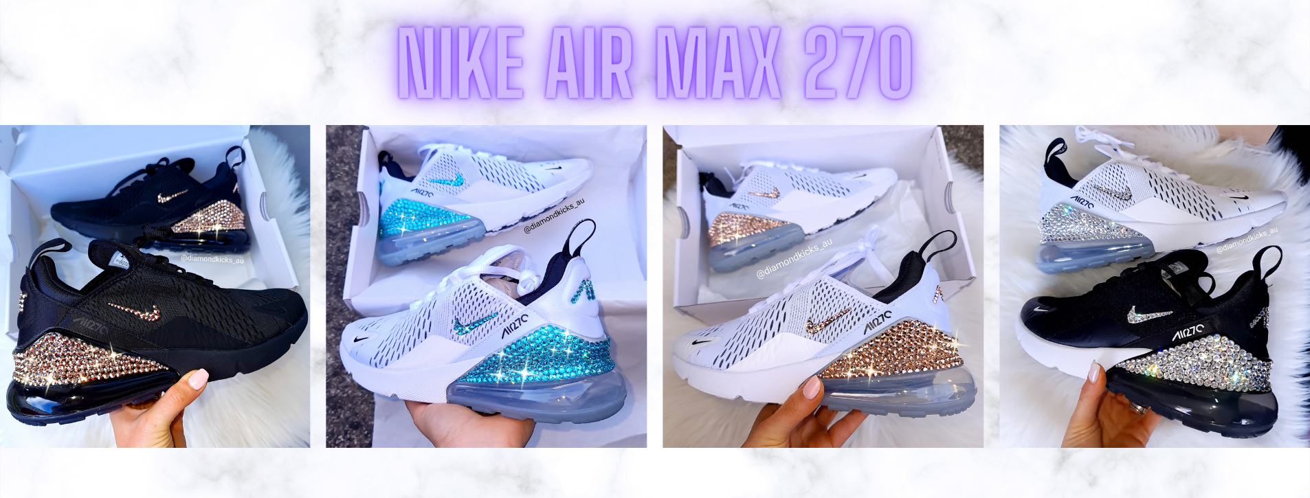 Kids Air Force 1 Crystal Sneakers With Custom Crystal Colors 