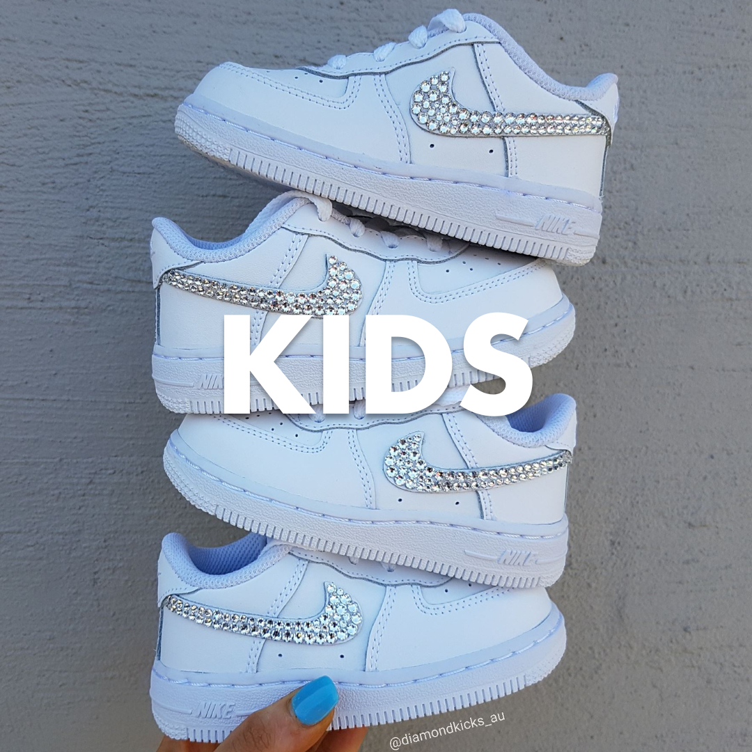 Custom Designed Crystal Encrusted Genuine Sneakers