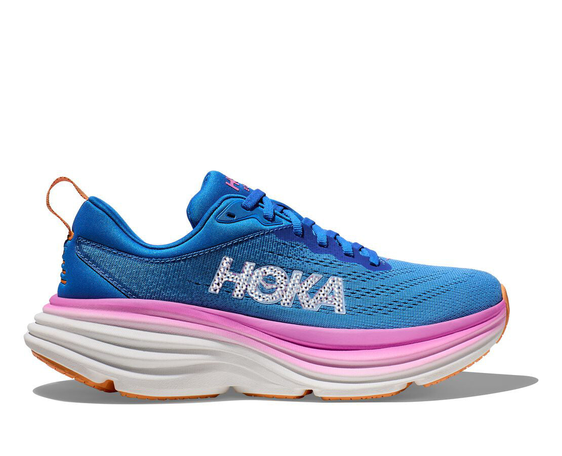 Hoka Women Bondi 8 (Blue/ Pink) – Diamond Kicks