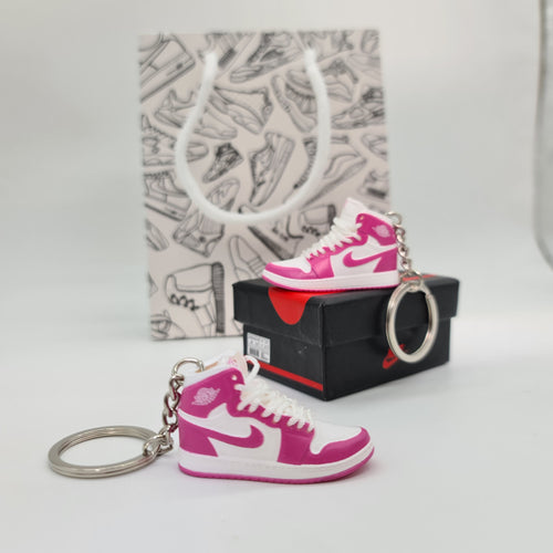 Mini Sneaker Keyring- AJ1 (Pink/White)