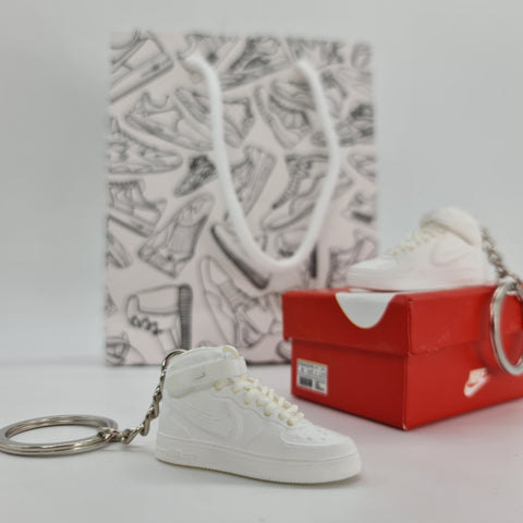Mini Sneaker Keyring- AJ1 (White/ Grey)