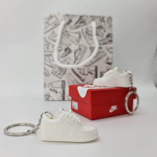 Mini Sneaker Keyring- AF1 Low (White)