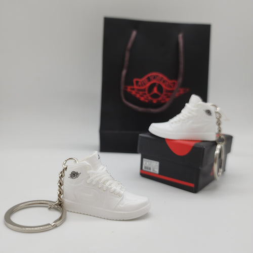 Mini Sneaker Keyring- AJ1 (White)