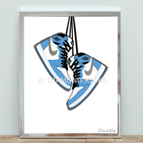 Sneaker Wall Art- AJ1 Blue (Limited Edition)